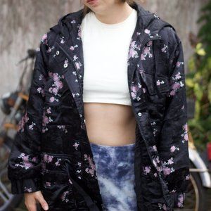 ASOS Floral Hooded Puffer Coat/ Trench Coat